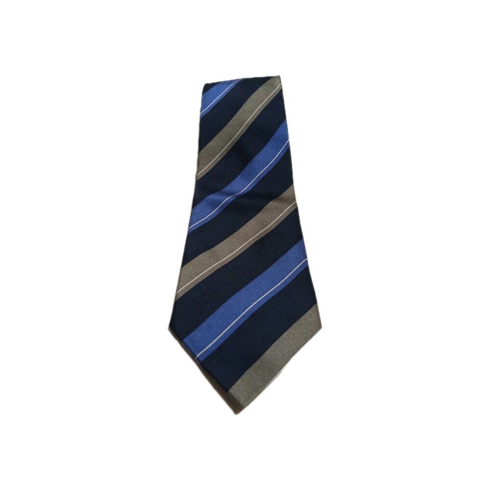 Geoffrey Beene Men’s Blue Grey Pin Stripes Necktie 100% Silk Classic Tie